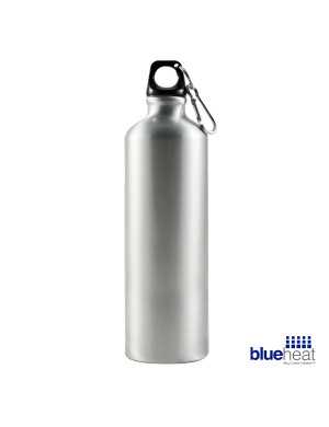 Botella de aluminio 750 ml. Blue heat deportiva color plata