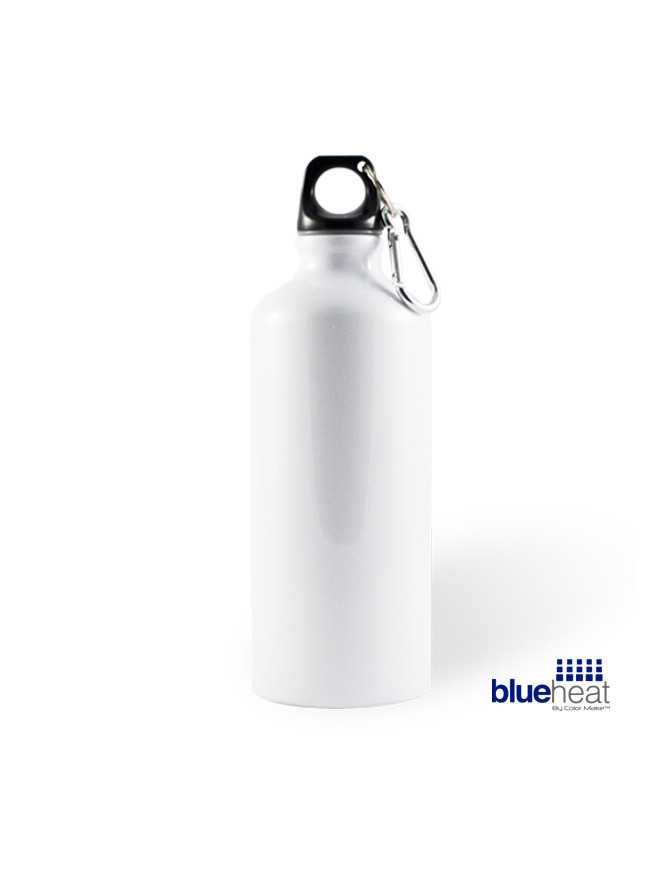 Botella Aluminio 600 ml. Blue Heat Deportiva color Blanca