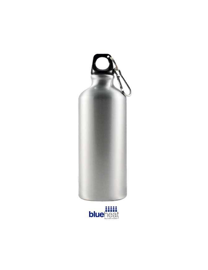 Botella Aluminio 600 ml. Blue Heat Deportiva color Plata