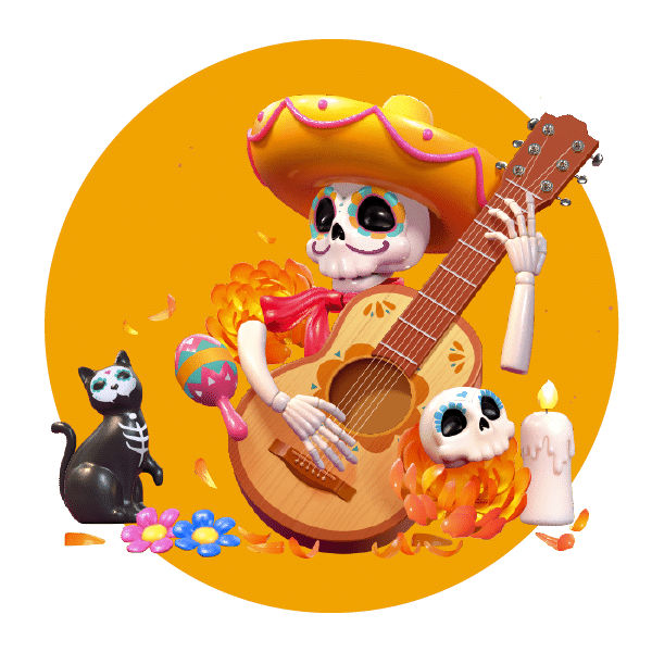 Plantilla 5 Día de Muertos y Halloween
